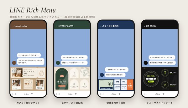 スマホでの表示イメージ（4業種）